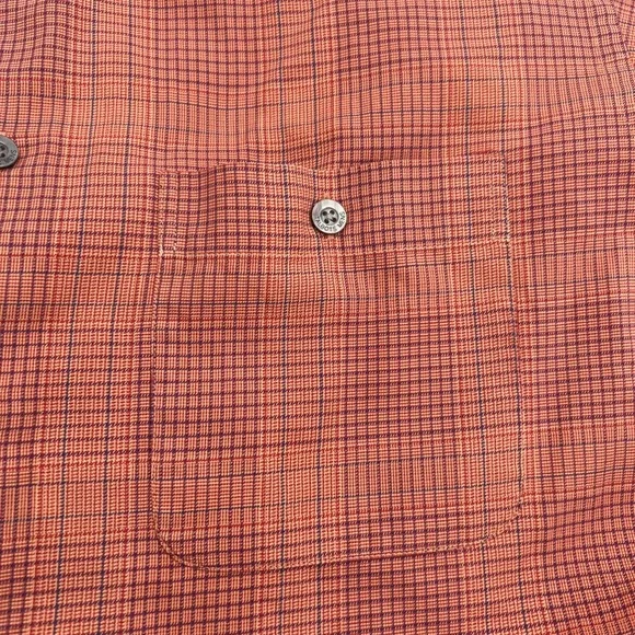 Talbots Men Long Sleeve Button Up Orange Shirt Size Large - Picture 4 of 11